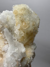 Load image into Gallery viewer, RARE COMBO Moroccan Ram’s Horn Selenite (Gypsum) with Yellow Botryoidal Fluorite Display Specimen