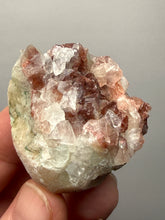 Load image into Gallery viewer, Pink Apophyllite on Red & Green Heulandite – Deccan Traps, Maharashtra, India