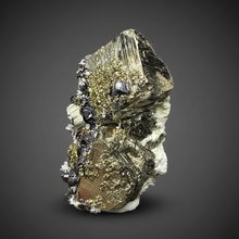Load image into Gallery viewer, New Find: Huanzala Mine Peru Sphalerite + Chalcopyrite + Apatite + Calcite + Quartz | Collector Display Specimen