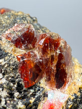 Load image into Gallery viewer, Naturally Faceted Zircon Crystal on Pegmatite–Biotite Matrix • Pakistan Mineral Specimen
