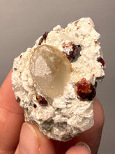 Load image into Gallery viewer, High-Grade Naturally Faceted Red Spessartine Garnet on Matrix — Skardu, Pakistan