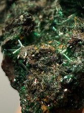 Load image into Gallery viewer, Brochantite Collector Mineral Specimen – Vivid Green Copper Crystals from Morocco