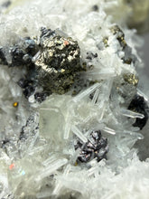 Load image into Gallery viewer, 2.7” New Find: Huanzala Mine Peru Sphalerite + Chalcopyrite + Apatite + Calcite + Quartz | Collector Display Specimen