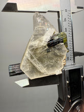 Load image into Gallery viewer, Blue Cap & Green Cap Dark Green Stak Nala Tourmaline on Cleavelandite Matrix – Haramosh Mountains, Pakistan