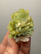 Load image into Gallery viewer, High-Grade Green Heulandite on Peach Stilbite Crystal Cluster | Deccan Traps, Maharashtra, India | Collector Mineral Specimen