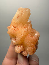 Load image into Gallery viewer, Red Heulandite on Cream Stilbite Zeolite Cluster – India (Collector Mineral Specimen)