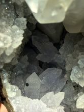 Load image into Gallery viewer, Druzy Lavender “Cactus” Amethyst + Diamond Calcite + Druzy Chalcedony Vug — Deccan Traps, Maharashtra, India