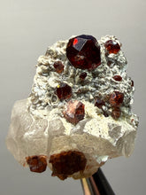 Load image into Gallery viewer, High-Grade Naturally Faceted Red Spessartine Garnet on Matrix — Skardu, Pakistan