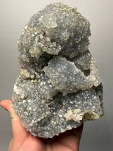 Load image into Gallery viewer, BIG Druzy Chalcedony Stalactite with Druzy Clear Apophyllite | Maharashtra, India