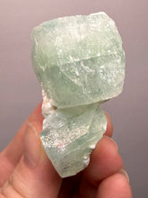 Load image into Gallery viewer, High-Grade Gemmy Green Apophyllite on White Stilbite | Deccan Traps, Maharashtra, India