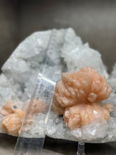 Load image into Gallery viewer, FINE MINERAL | Gem Apophyllite with Spectacular Pink Stilbite Flower | Maharashtra, India