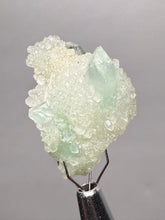 Load image into Gallery viewer, Luminous Mint Apophyllite with Glittering Druzy Sugar Quartz – India