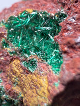 Load image into Gallery viewer, Brochantite Collector Mineral Specimen – Vivid Green Copper Crystals from Morocco
