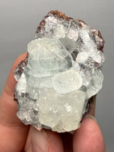 Load image into Gallery viewer, Lustrous Apophyllite over Red Heulandite (Zeolite Pocket) — Deccan Traps, Maharashtra, India