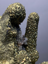 Load image into Gallery viewer, Chalcopyrite Botryoidal Stalactites on Calcite – Cabinet Specimen | Tongshankou Mine, Edong, Daye, Huangshi Prefecture, Hubei Province, China
