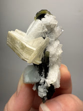 Load image into Gallery viewer, Dark Green Cap Stak Nala Tourmaline with Cleavelandite Matrix – Haramosh Mountains, Pakistan