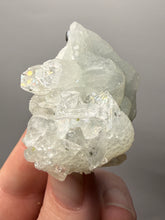 Load image into Gallery viewer, Gemmy Clear Apophyllite on Botryoidal Druzy Chalcedony | Zeolite Mineral Specimen | Maharashtra, India