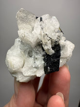 Load image into Gallery viewer, Dark Green Cap Stak Nala Tourmaline on Cleavelandite Matrix – Haramosh Mountains, Pakistan