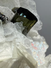 Load image into Gallery viewer, Dark Green Cap Stak Nala Tourmaline on Cleavelandite Matrix – Haramosh Mountains, Pakistan