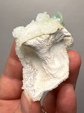 Load image into Gallery viewer, Luminous Mint Apophyllite with Glittering Druzy Sugar Quartz – India