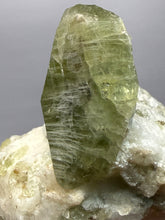 Load image into Gallery viewer, Electric Green Diopside on Quartz – Collector Mineral Specimen (Gilgit-Baltistan) Pakistan