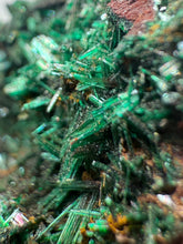 Load image into Gallery viewer, Brochantite Collector Mineral Specimen – Vivid Green Copper Crystals from Morocco