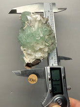 Load image into Gallery viewer, High-Grade Gemmy Green Apophyllite on White Stilbite | Deccan Traps, Maharashtra, India