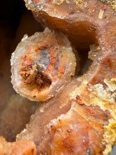 Load image into Gallery viewer, “Goblin Chalcedony” Pink & Orange Druzy Botryoidal Stalactites — Tichka Massif, High Atlas, Morocco