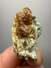 Load image into Gallery viewer, Hessonite Garnet Cluster on Matrix – Natural Collector Specimen from Pakistan | High-Grade Orange-Red Garnet Crystals