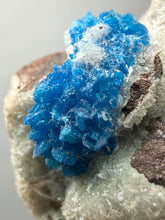 Load image into Gallery viewer, Rare Electric Blue Cavansite on Druzy Matrix – Collector Mineral Specimen | India
