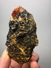 Load image into Gallery viewer, Naturally Faceted Zircon Crystal on Pegmatite–Biotite Matrix • Pakistan Mineral Specimen