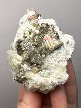 Load image into Gallery viewer, 2.9” New Find: Huanzala Mine Peru Sphalerite + Chalcopyrite + Apatite + Calcite + Quartz | Collector Display Specimen