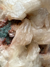 Load image into Gallery viewer, Shiny Peach Stilbite on Druzy Red Heulandite – High-Grade Collector Mineral Specimen from India