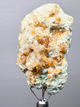 Load image into Gallery viewer, Hessonite Garnet Cluster on Matrix – Natural Collector Specimen from Pakistan | High-Grade Orange-Red Garnet Crystals