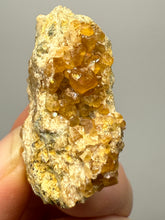 Load image into Gallery viewer, Hessonite Garnet Cluster on Matrix – Natural Collector Specimen from Pakistan | High-Grade Orange-Red Garnet Crystals