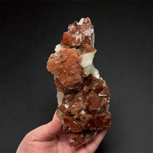 Load image into Gallery viewer, Rare Red Apophyllite + Druzy Red Stilbite Flowers — Deccan Traps, India