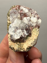 Load image into Gallery viewer, Lustrous Apophyllite over Red Heulandite (Zeolite Pocket) — Deccan Traps, Maharashtra, India