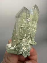 Load image into Gallery viewer, Chlorite-Included Faden Quartz Cluster (Green Phantom Quartz) | Pakistan Mineral Specimen