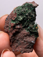 Load image into Gallery viewer, Brochantite Collector Mineral Specimen – Vivid Green Copper Crystals from Morocco