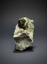 Load image into Gallery viewer, Gemmy Green Garnet on Matrix – Pakistan Collector Specimen