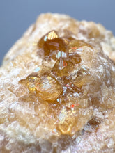 Load image into Gallery viewer, Hessonite Garnet Cluster on Matrix – Natural Collector Specimen from Pakistan | High-Grade Orange-Red Garnet Crystals