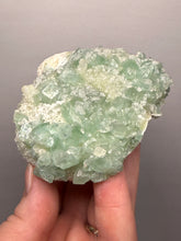 Load image into Gallery viewer, Luminous Mint Apophyllite with Glittering Druzy Sugar Quartz – India