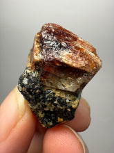 Load image into Gallery viewer, Naturally Faceted Zircon Crystal on Pegmatite–Biotite Matrix • Pakistan Mineral Specimen