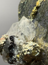 Load image into Gallery viewer, 3” New Find: Huanzala Mine Peru Sphalerite + Chalcopyrite + Apatite + Calcite + Quartz | Collector Display Specimen