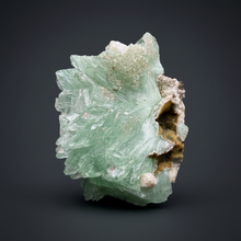 Load image into Gallery viewer, Luminous Mint Apophyllite with Glittering Druzy Sugar Quartz – India