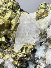Load image into Gallery viewer, 3.8” New Find: Huanzala Mine Peru Sphalerite + Chalcopyrite + Apatite + Calcite + Quartz | Collector Display Specimen