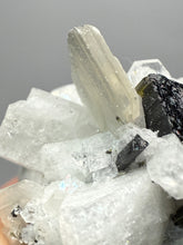 Load image into Gallery viewer, Dark Green Cap Stak Nala Tourmaline on Cleavelandite Matrix – Haramosh Mountains, Pakistan