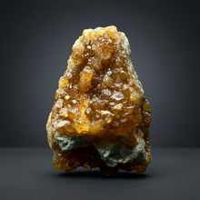 Load image into Gallery viewer, Hessonite Garnet Cluster on Matrix – Natural Collector Specimen from Pakistan | High-Grade Orange-Red Garnet Crystals