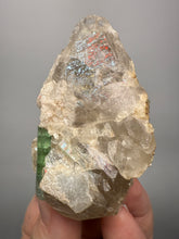 Load image into Gallery viewer, Bicolor Blue Green Tourmaline on Clear Quartz Crystal | Pegmatite Mineral Specimen from Pakistan