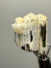 Load image into Gallery viewer, Dark Green Stak Nala Tourmaline and Cleavelandite – Haramosh Mountains, Pakistan | Thumbnail Specimen